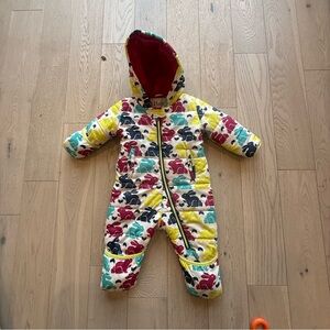 Hatley Multicolor Elephant Print Kids Footie 12-18 Months